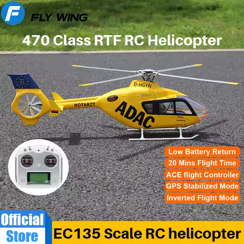 FLYWING EC135 RC Helicopter new ACE flight control EC135 scale helicopter 470 size rc helicopters 4