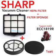 Sharp vacumm Cleaner hepa filter with sponge filter ECC1819R
