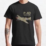 Ww2 P-40 Warhawk Airplane Classic Aviation Pilot T-Shirt