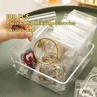 100pcs Thick Mica Plastic Clips Plastic Clip Accessories Permata Size 4x6 BR277