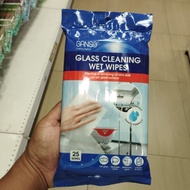 GANSO Glass Cleaning Wet Wipes Oil Dust Glass Removers 25 Wipes