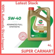 Castrol EDGE 5W-40 5w40 A3 Engine Oils for Petrol and Diesel Cars (4L)