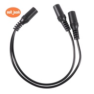 28cm 3.5mm Female to Dual Jack Female Y Splitter Stereo Audio Cable Black