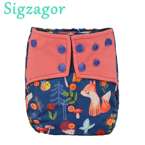 1 Charcoal Bamboo Baby Cloth Diaper Nappy Washable Reusable Double Gusset 3-15kg 8-36lbs NO INSERT