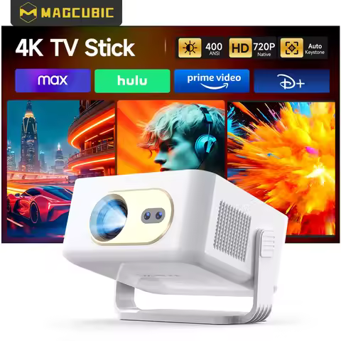 Magcubic HY300GT HD Android 14 Projector 400 ANSI 4K TV Stick Home Theater Dual Wifi Smart Beamer Au