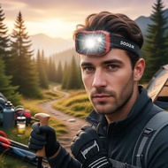 H20 Wave-Sensing Headlamp 500 Lumen USB-C Rechargeable, Dual Beam & Adjustable Brightness