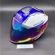 ACES Open Face Helmet With Siap Rainbow Visor R1 Topi Keledar/🔥ACES R1 Helmet termasuk visor Rainbow