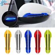 2Pcs Car Rearview Mirror Reflective Sticker / Tail Reflector Car Accessories / Traceless Tape Collision Protection Decal/ Carbon Fiber Anti-scratch Auto Night Safety Warning Strips