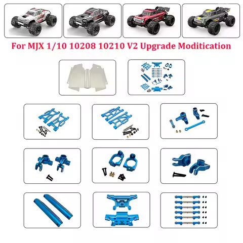 Full Metal Upgrade Kit for MJX Hyper Go 10208 V2 10210 1/10 RC Car Aluminum Alloy Replacement Parts