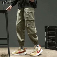 Army Green Overalls Jacket Men's Autumn Japanese Retro Loose-Fitting Spring Casual Trousers High Str