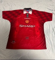 曼聯 Manchester United 1996-1998 Umbro 主場 短袖球衣波衫