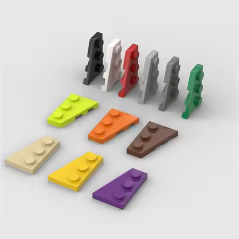 10PCS Puzzle Particle 43723 Wedge 3x2 Left Building Blocks Plate Board Brick DIY Toys Children Birth