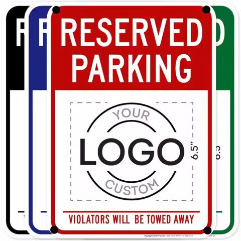 Custom "Reserved Parking" Sign for Businesses - Violators Will Be Towed! Rust-Free .040 Aluminum, Fa