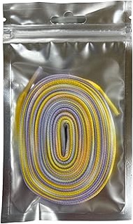 Glow in the Dark Bandana Shoelaces, Purple/Yellow, 59.1 inches (150 cm)