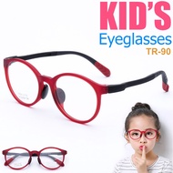KOREA Children's Fashion Glasses Model 2103 C-7 Red Joint Legs TR-90 Material Light And Comfortable 