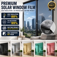 Premium PET Solar Window Film Filem Tingkap Privasi UV 99% Heat Insulation One Way Mirror Glass Tint