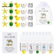 smiles|  Appreciation Card Set Birthday Gift Set with Cute Resin Accessories Thank Gift Set with Ins