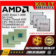 AMD Ryzen 5 2600 R5 2600 3.4 GHz Six-Core Twelve-Thread CPU Processor Socket AM4 ( USED )