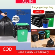 S-3XL50-100pcs Leak-proof Biodegradable Black Trash Bag Garbage Bag Roll Black Plastic Trash Bin ( 2