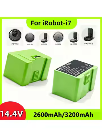 14.4V 3200mAh/2600mAh Battery Replacement for iRobot Roomba e and i Series i7+ e5 7150 7550 i3 3150 