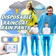 Disposable Raincoat Rain Pants Pocket Poncho For Adult Card Size Travel Portable Motorcycle Bicycle Disposal Waterproof