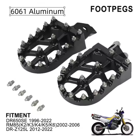 Foot Pegs Footpegs Foot Rests Motorcycle CNC Accessories For DR650SE 1996-2022 RM85（K2/K3/K4/K5/K6）2