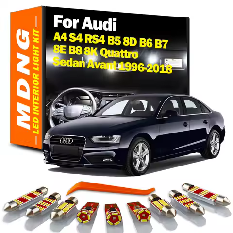 MDNG Canbus For Audi A4 S4 RS4 B5 8D B6 B7 8E B8 8K Quattro Sedan Avant LED Interior Map Dome Light 