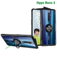 Ốp lưng Oppo Reno 2 chống sốc giá đỡ Iring lưng trong viền màu cao cấp