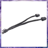 (Y W Z H)Dual 6 Pin Female to 8 Pin Male GPU Power Adapter Cable Braided Sleeved 20cm Power Sleeved 