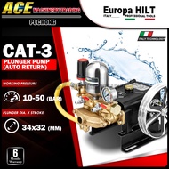 [ EUROPA HILT ]  CAT-3 Auto Water Return Plunger Pump | 5-40 Bar