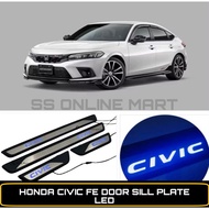 HONDA CIVIC FE 2022-2025 CAR LED DOOR SILL PLATE DOOR STEP SIDE STEP PANEL PROTECTOR CIVIC FE CAR AC