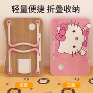 Foldable on Bed Small Table Cartoon Children's Study Desk Writing Desk Student Dormitory Computer Desk Dining Table