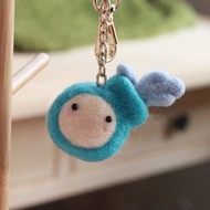 天馬行空水瓶座羊毛氈鑰匙圈 聖誕禮物(附影片教學)