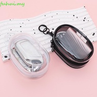 FUHUI Phone Charger Bag, With Keychain Transparent Data Cable Storage Bag, Coin Purse Storage Anti D