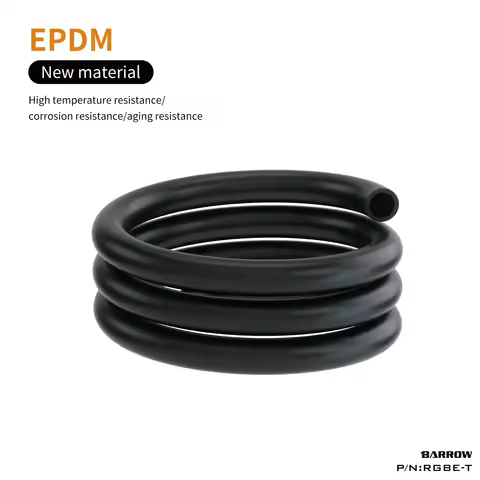 BARROW EPDM Hose ID10mm+OD16mm High Temperature Water Cooling Hose for Server/CPU 1M RGBE-T