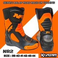 Original NR2 Road Race Racing Shoes/Boots Safety Racing Motor Orange Black