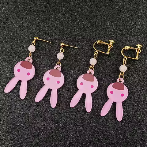 Anime BanG Dream Cosplay Earrings Imai Lisa Necklace Earring Earstud Earclip Kawaii Rabbit Choker Ch