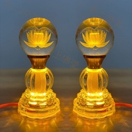 /LED Crystal Lotus Light Plug-In Electric Buddha Front Buddha Hall Immortal Parent Light Lotus Light