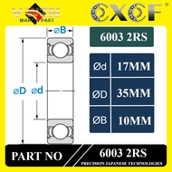 [CXCF]  6003 2RS BALL BEARING JAPAN QUALITY 17mm(ID)X35mm(OD)X10mm(H)