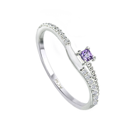 A.CEMI Ida Star Amethyst Buildable Gems Ring แหวนเงินแท้ พลอยแท้อเมทิสต์