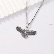 Amazing Price European and American Retro Punk Blackened Eagle Pendant Necklace8888 A38Z