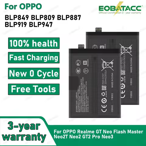 BLP887 BLP919 BLP947 BLP809 BLP849 New Battery For Realme GT Neo Flash Master Neo2T Neo2 GT2 Pro Neo