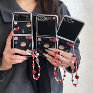 Cute Coffee Bracelet Phone Case For Samsung Galaxy Z Flip 7 FE 6 4 5 3 Shockproof Cover