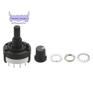 3P4T 3 Pole 4 Position Single  Band  Rotary Switch w Knob