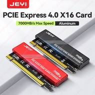 JEYI M.2 NVMe to PCIe 4.0 X16 Adapter with Heatsink - for Samsung 980 PRO/970 EVO SSD, Aluminum Adap