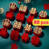 Wedding Decorations Chinese Decoration Set Sticker Backdrop Mini Size Xi Table Fruit Plate Wall Door