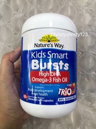 (新包裝 180粒) ~Nature's Way Kids Smart 兒童 DHA魚油膠囊 (3種水果口味) ~到期日: 2025年 06月