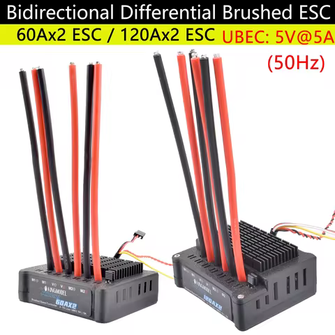 60A/120A Dual Way Bidirectional Brushed ESC10V-32V battery Speed Control For Rc Model Boat/tank/Car 