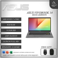 ASUS VIVOBOOK S14 M433I-AEB004TS 14" FHD LAPTOP ( RYZEN 7/8GB/512GB SSD/RADEON/W10 ) FOC WIRELESS MOUSE &amp; BACKPACK