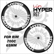 Lun Hyper Roadbike Rim Sticker R67